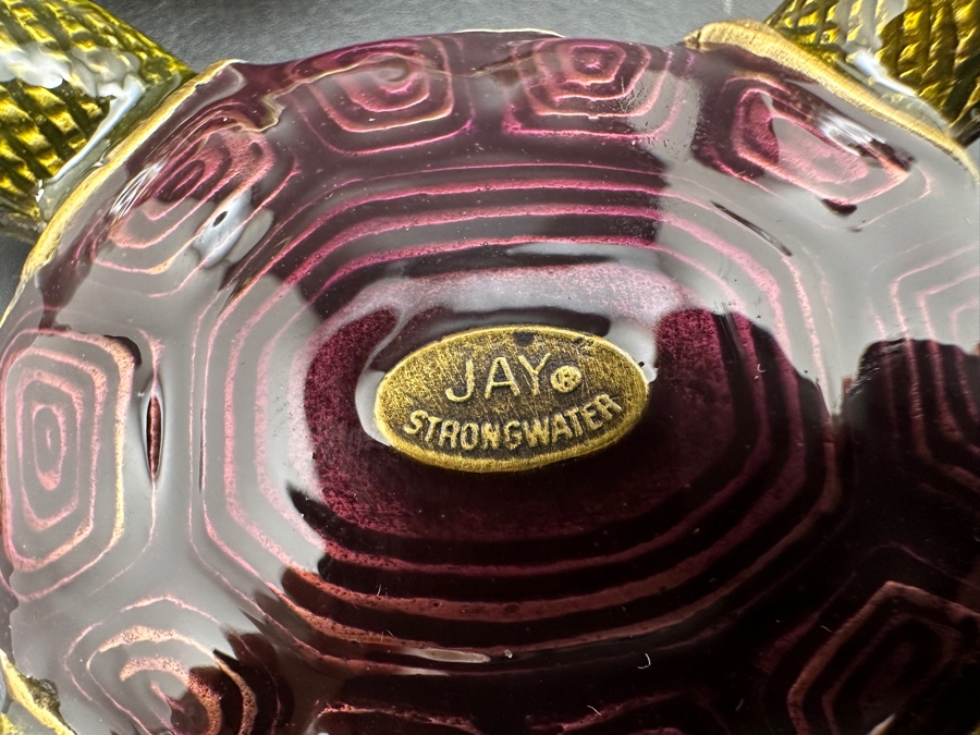 Jay Strongwater Metal Enamel Turtle Figurine Box [Photo 11]
