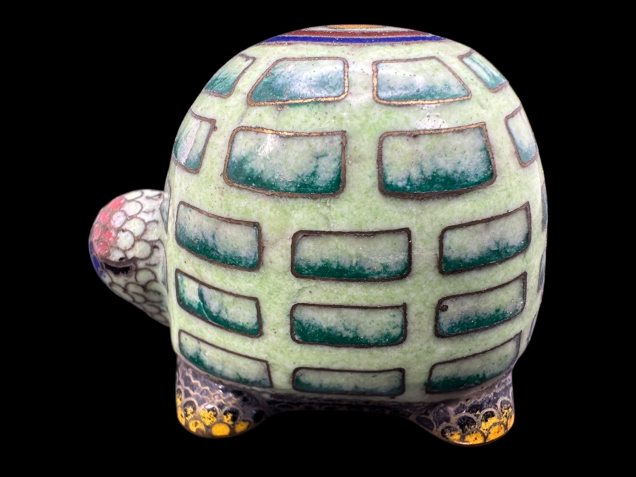 Vintage Chinese Cloisonne Turtle Figurine [Photo 1]