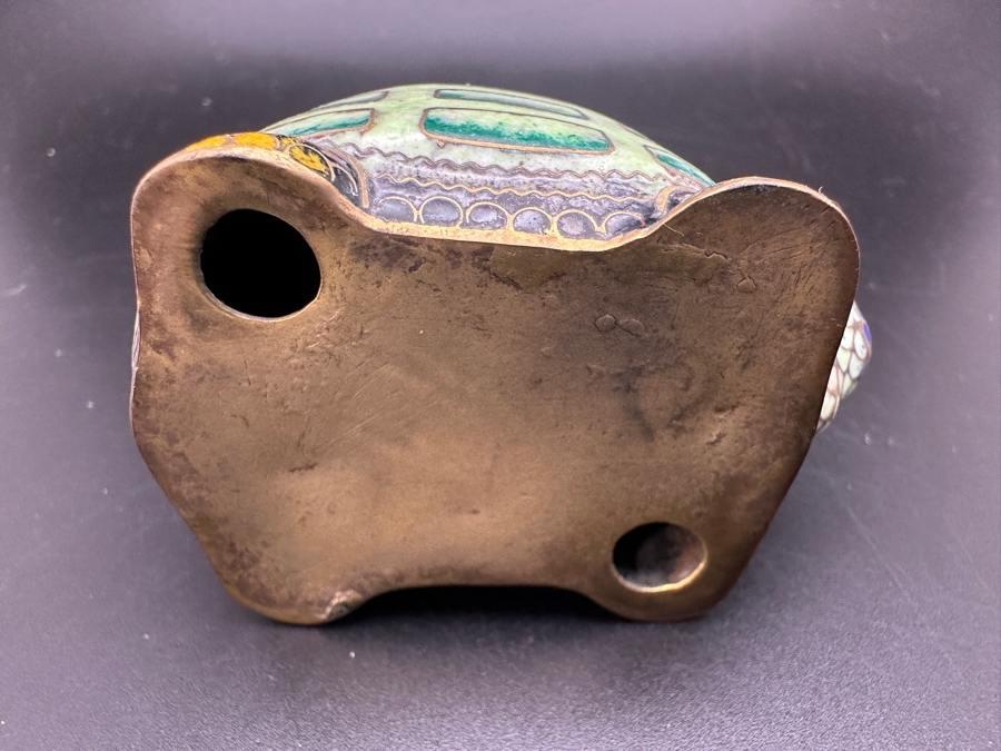 Vintage Chinese Cloisonne Turtle Figurine [Photo 9]