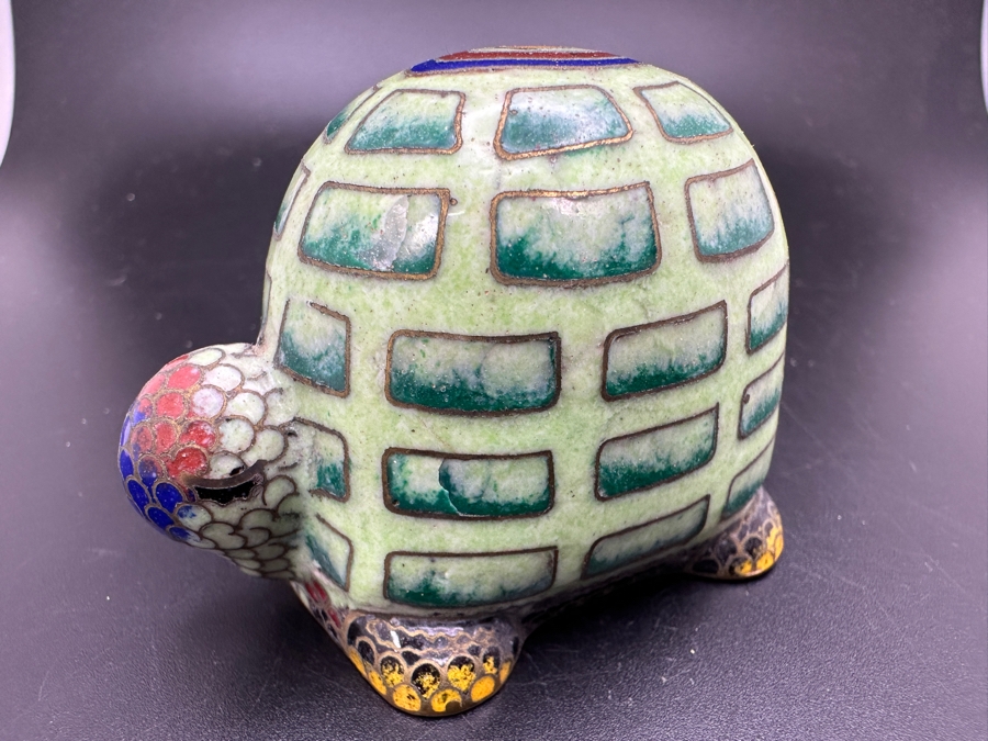Vintage Chinese Cloisonne Turtle Figurine [Photo 4]