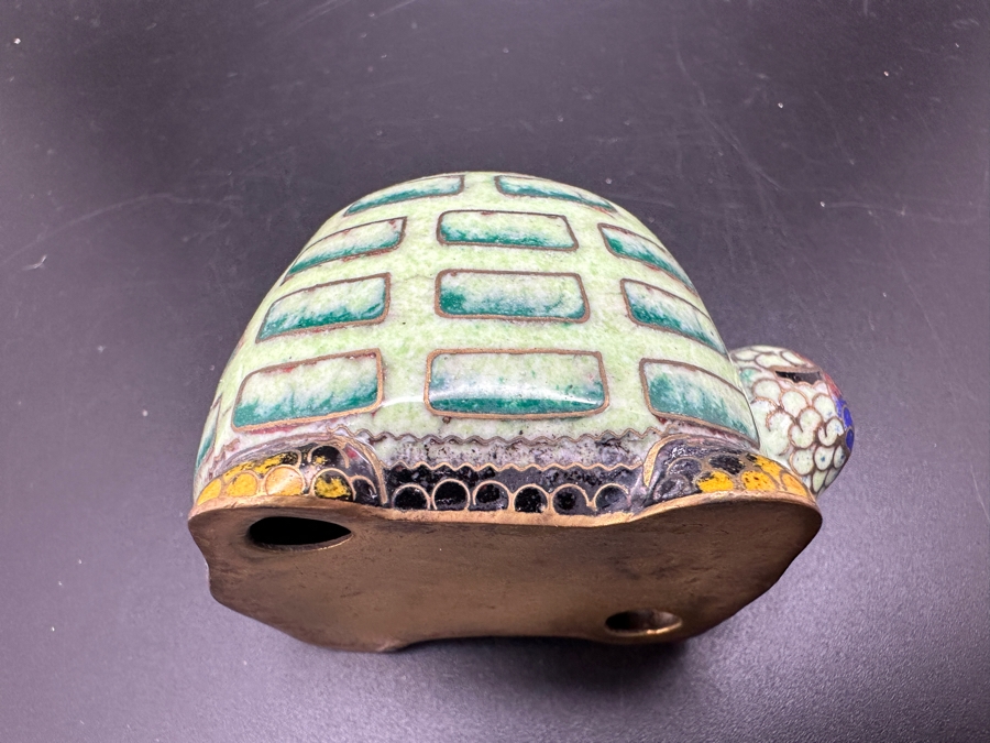 Vintage Chinese Cloisonne Turtle Figurine [Photo 8]