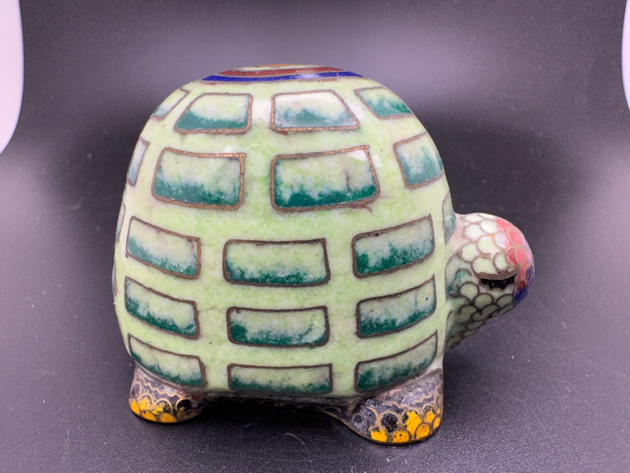 Vintage Chinese Cloisonne Turtle Figurine [Photo 5]