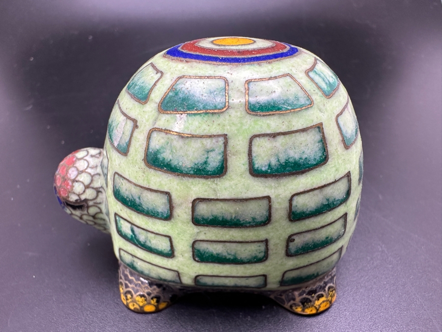 Vintage Chinese Cloisonne Turtle Figurine [Photo 3]