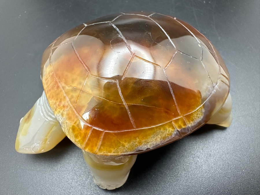Stunning Hand Carved Agate Turtle Figurine 191g Retails $1,100 [Photo 5]