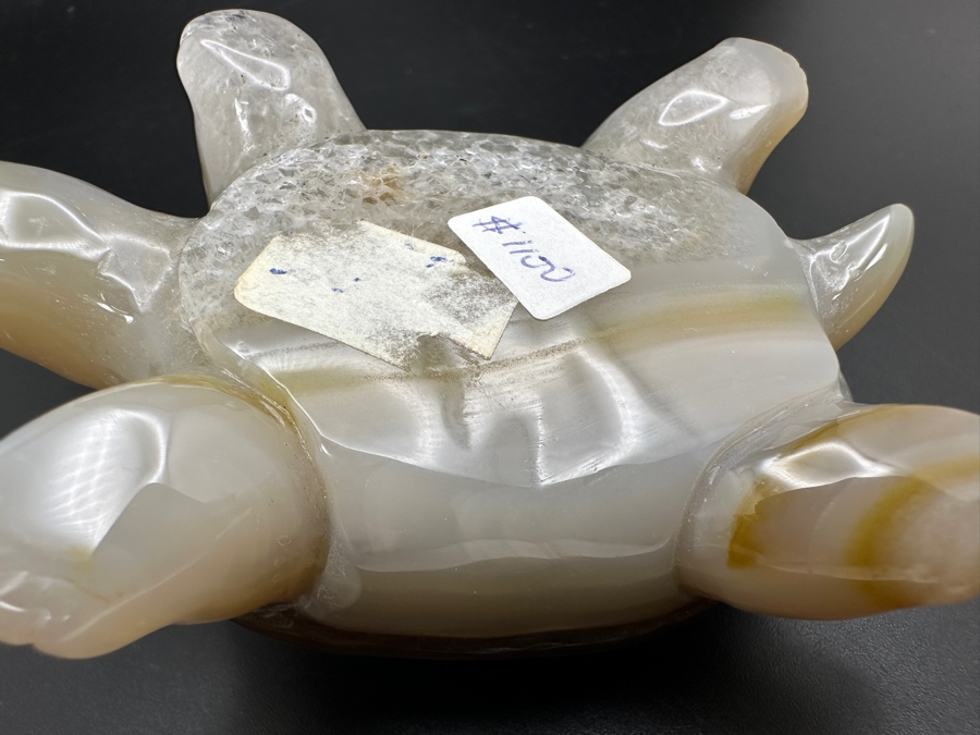 Stunning Hand Carved Agate Turtle Figurine 191g Retails $1,100 [Photo 14]