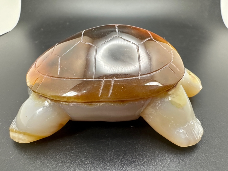 Stunning Hand Carved Agate Turtle Figurine 191g Retails $1,100 [Photo 9]