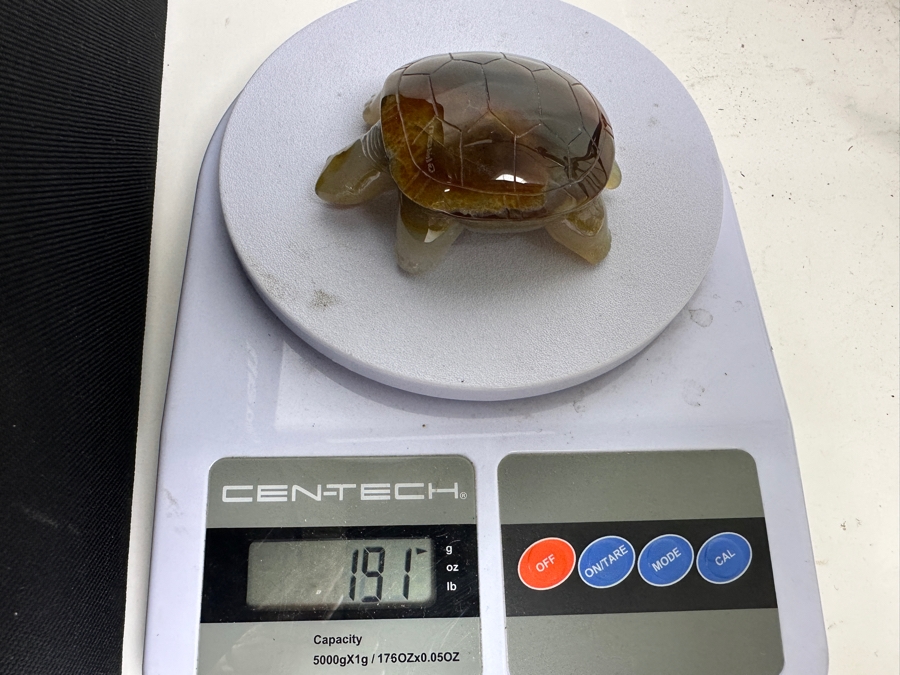 Stunning Hand Carved Agate Turtle Figurine 191g Retails $1,100 [Photo 18]