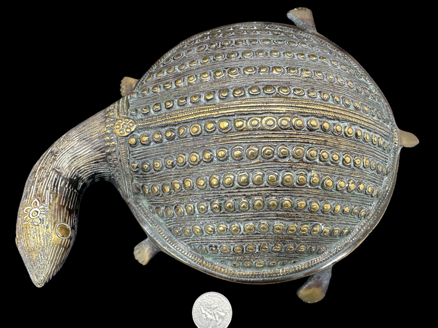 Heavy Solid Brass Turtle Figurine From India [Photo 1]