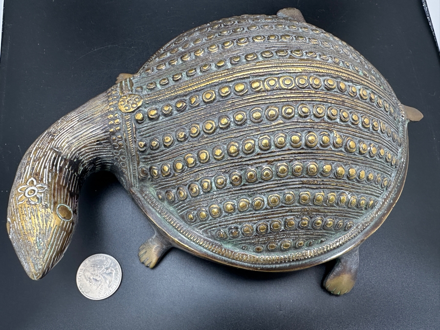 Heavy Solid Brass Turtle Figurine From India [Photo 6]