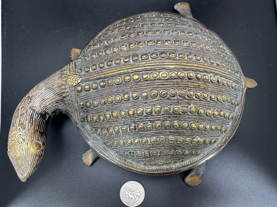 Heavy Solid Brass Turtle Figurine From India [Photo 2]