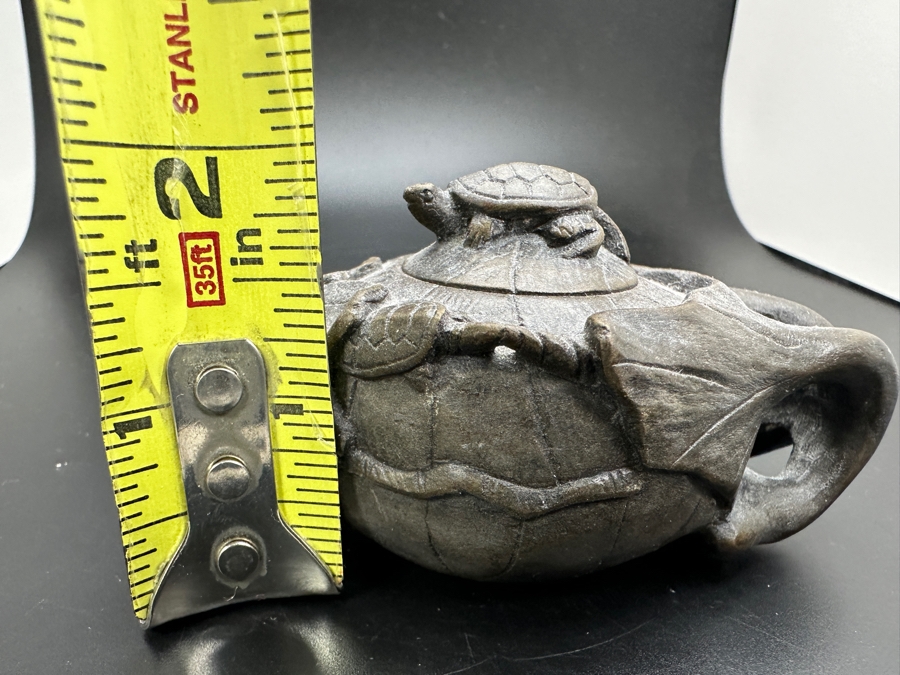 Vintage Chinese Clay Teapot With Turtle Finial 2H [Photo 10]