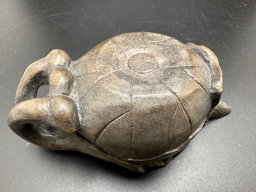 Vintage Chinese Clay Teapot With Turtle Finial 2H [Photo 8]