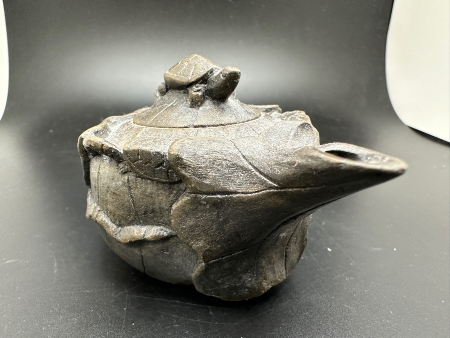Vintage Chinese Clay Teapot With Turtle Finial 2H [Photo 5]
