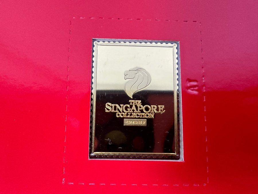 Just Added - (4) Rare 1995 Limited Edition The Singapore Collection 925 Sterling Silver Proof Ingots By The Singapore Mint And Singapore Philatelic Museum Limited To 3,800 Sets 141g [Photo 9]