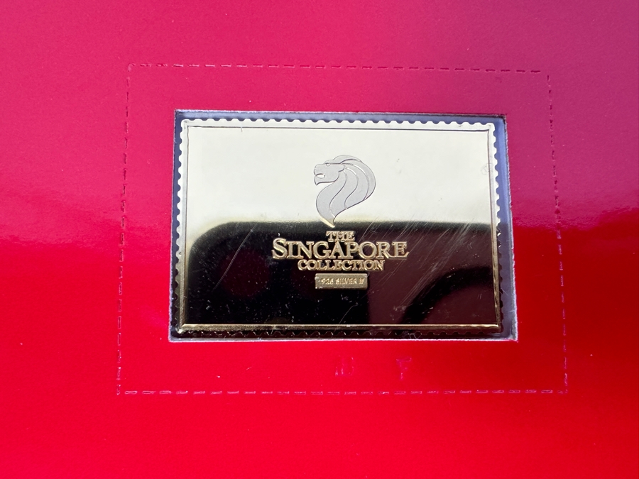 Just Added - (4) Rare 1995 Limited Edition The Singapore Collection 925 Sterling Silver Proof Ingots By The Singapore Mint And Singapore Philatelic Museum Limited To 3,800 Sets 141g [Photo 10]