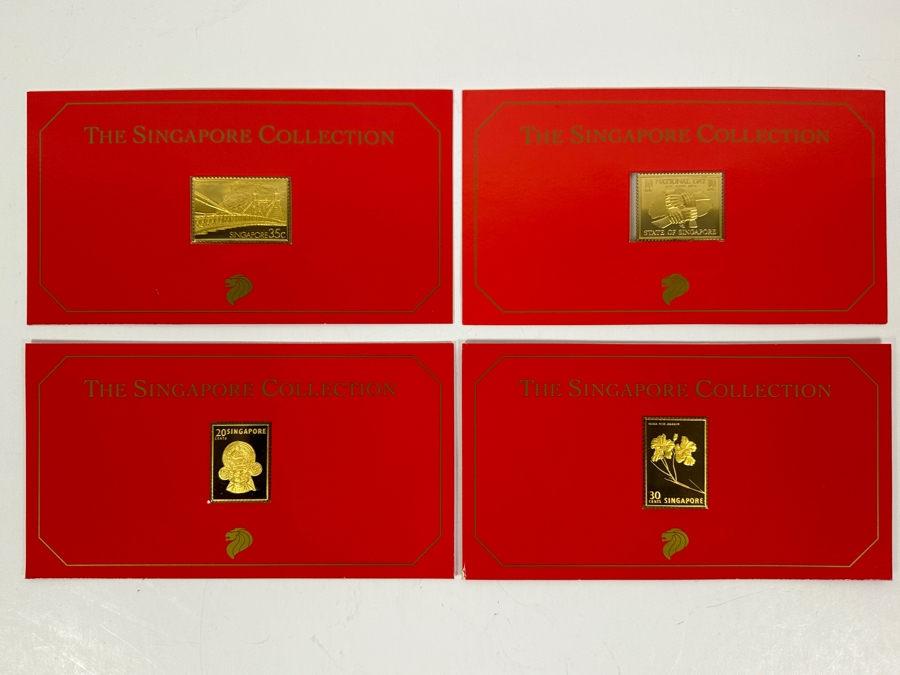 Just Added - (4) Rare 1995 Limited Edition The Singapore Collection 925 Sterling Silver Proof Ingots By The Singapore Mint And Singapore Philatelic Museum Limited To 3,800 Sets 141g [Photo 2]