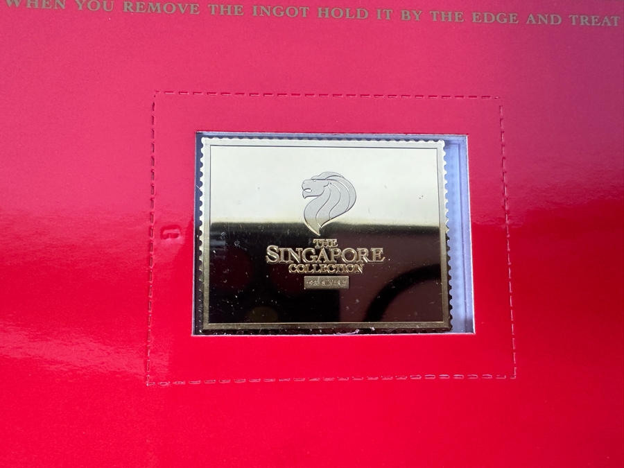 Just Added - (4) Rare 1995 Limited Edition The Singapore Collection 925 Sterling Silver Proof Ingots By The Singapore Mint And Singapore Philatelic Museum Limited To 3,800 Sets 141g [Photo 11]