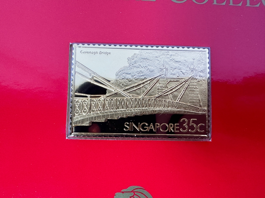 Just Added - (4) Rare 1995 Limited Edition The Singapore Collection 925 Sterling Silver Proof Ingots By The Singapore Mint And Singapore Philatelic Museum Limited To 3,800 Sets 141g [Photo 6]