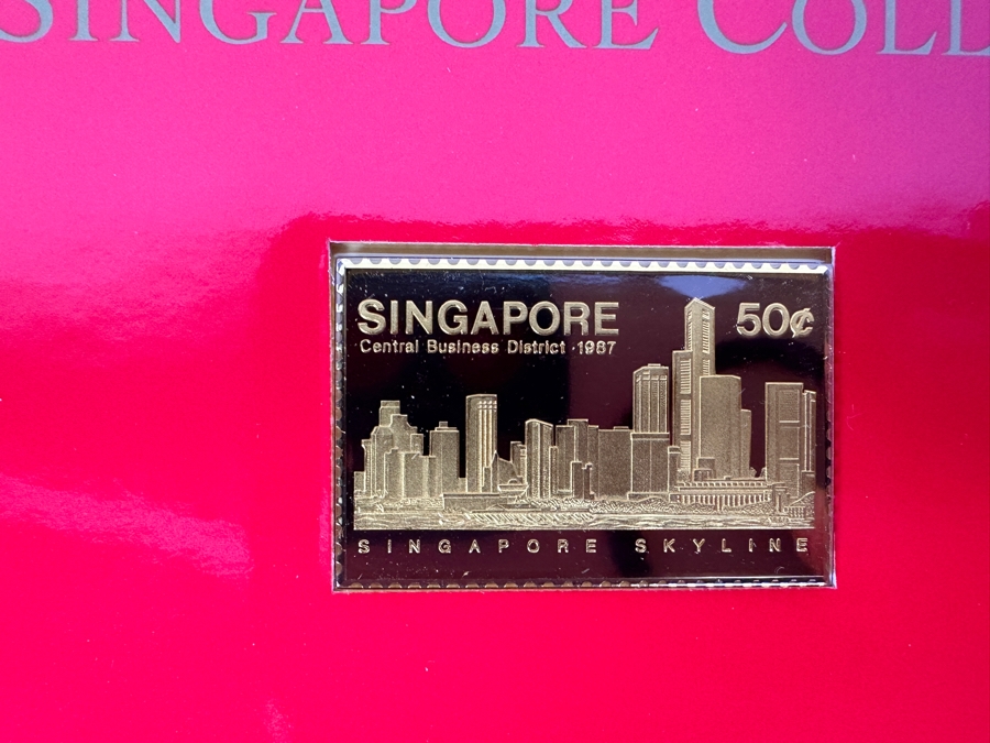 Just Added - (4) Rare 1995 Limited Edition The Singapore Collection 925 Sterling Silver Proof Ingots By The Singapore Mint And Singapore Philatelic Museum Limited To 3,800 Sets 132g [Photo 6]