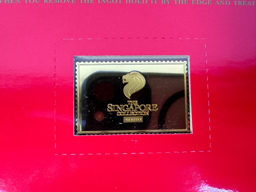 Just Added - (4) Rare 1995 Limited Edition The Singapore Collection 925 Sterling Silver Proof Ingots By The Singapore Mint And Singapore Philatelic Museum Limited To 3,800 Sets 132g [Photo 10]
