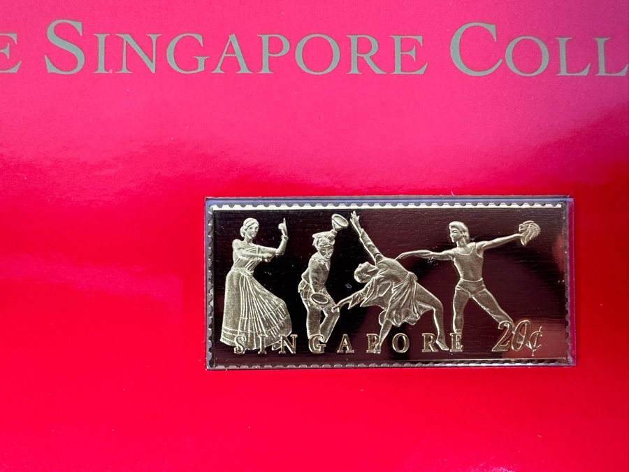 Just Added - (4) Rare 1995 Limited Edition The Singapore Collection 925 Sterling Silver Proof Ingots By The Singapore Mint And Singapore Philatelic Museum Limited To 3,800 Sets 132g [Photo 3]