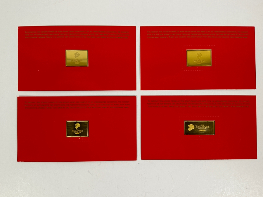 Just Added - (4) Rare 1995 Limited Edition The Singapore Collection 925 Sterling Silver Proof Ingots By The Singapore Mint And Singapore Philatelic Museum Limited To 3,800 Sets 132g [Photo 7]