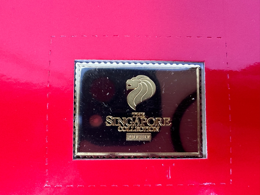 Just Added - (4) Rare 1995 Limited Edition The Singapore Collection 925 Sterling Silver Proof Ingots By The Singapore Mint And Singapore Philatelic Museum Limited To 3,800 Sets 132g [Photo 9]