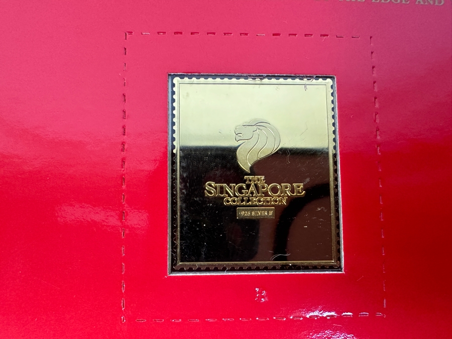 Just Added - (4) Rare 1995 Limited Edition The Singapore Collection 925 Sterling Silver Proof Ingots By The Singapore Mint And Singapore Philatelic Museum Limited To 3,800 Sets 124g [Photo 12]