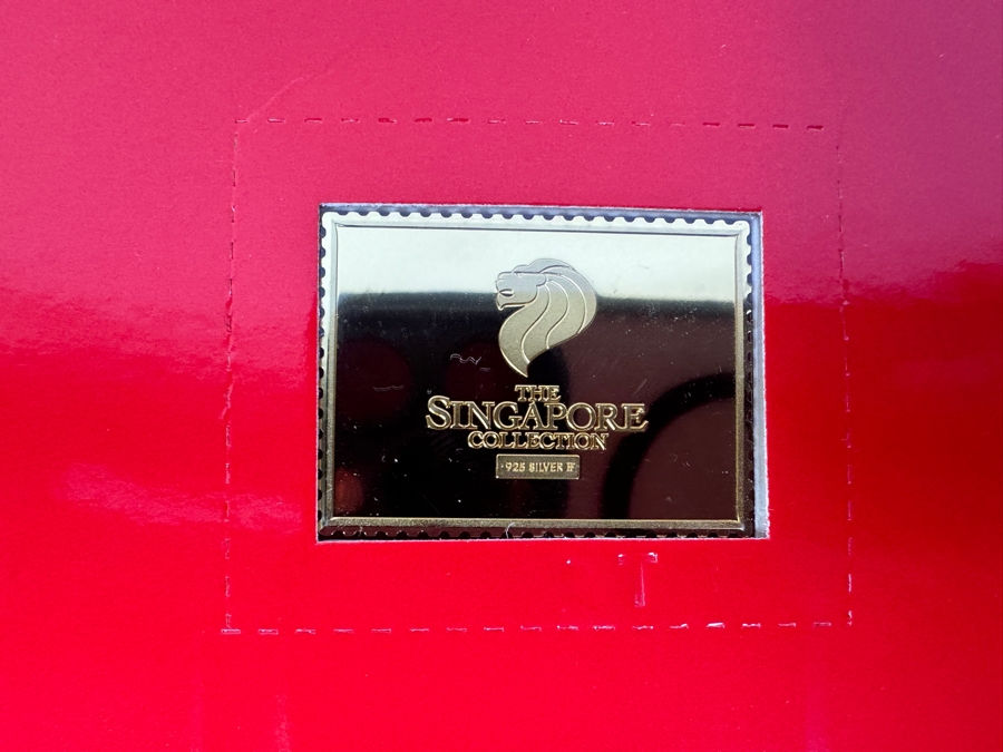 Just Added - (4) Rare 1995 Limited Edition The Singapore Collection 925 Sterling Silver Proof Ingots By The Singapore Mint And Singapore Philatelic Museum Limited To 3,800 Sets 124g [Photo 11]