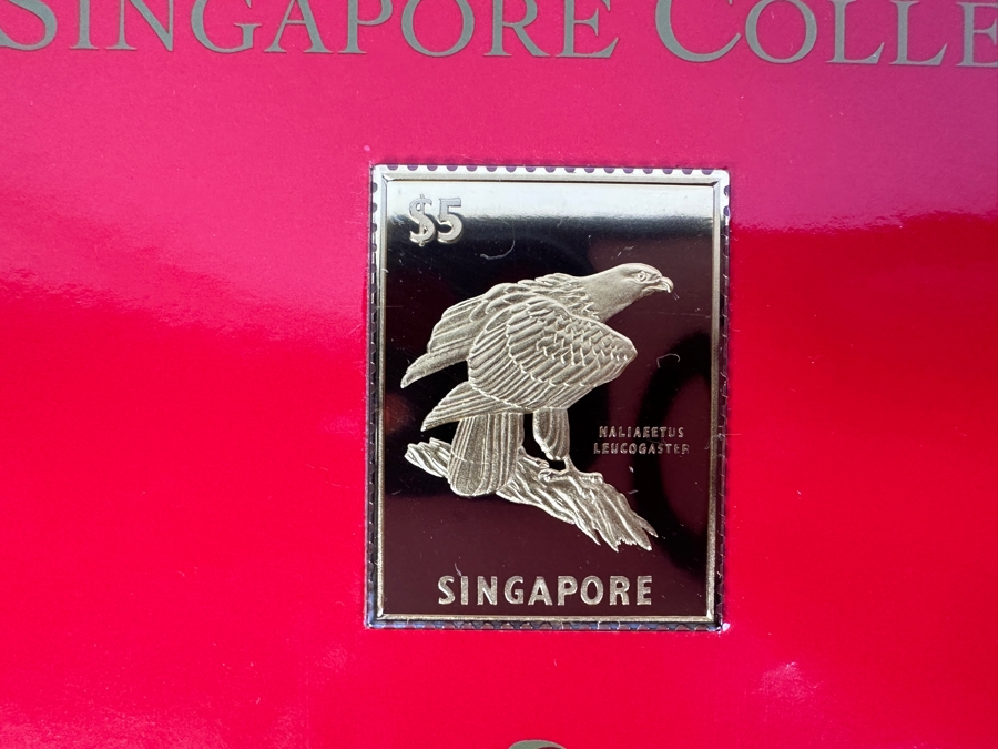 Just Added - (4) Rare 1995 Limited Edition The Singapore Collection 925 Sterling Silver Proof Ingots By The Singapore Mint And Singapore Philatelic Museum Limited To 3,800 Sets 124g [Photo 6]