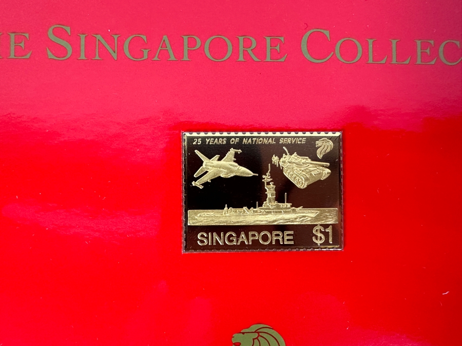 Just Added - (4) Rare 1995 Limited Edition The Singapore Collection 925 Sterling Silver Proof Ingots By The Singapore Mint And Singapore Philatelic Museum Limited To 3,800 Sets 124g [Photo 7]