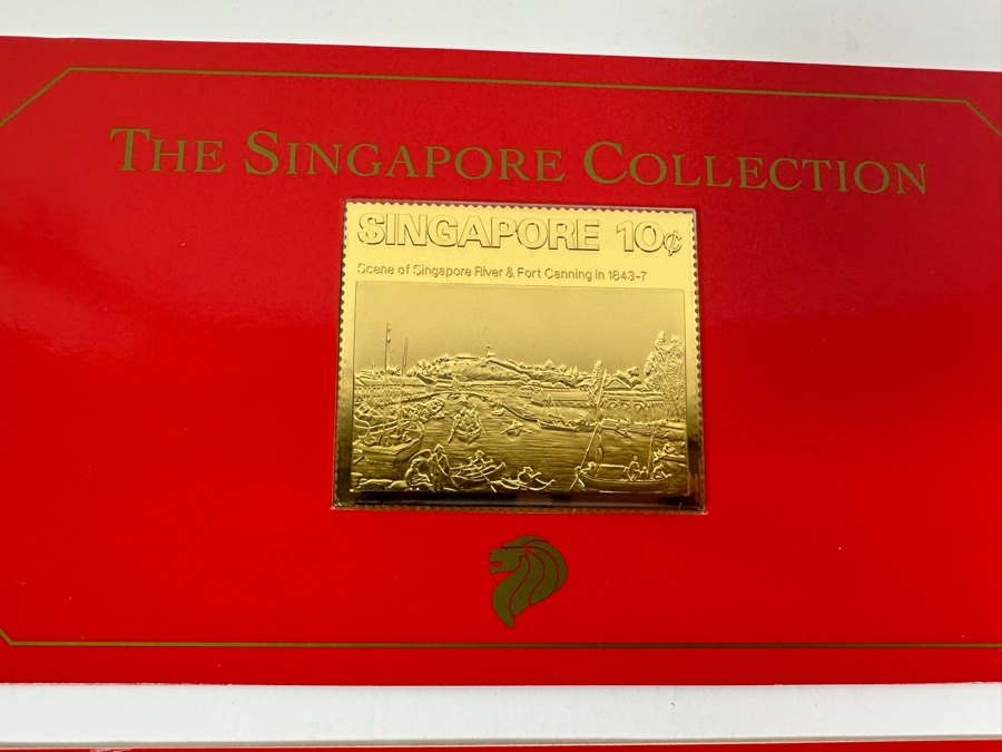 Just Added - (4) Rare 1995 Limited Edition The Singapore Collection 925 Sterling Silver Proof Ingots By The Singapore Mint And Singapore Philatelic Museum Limited To 3,800 Sets 159g [Photo 3]