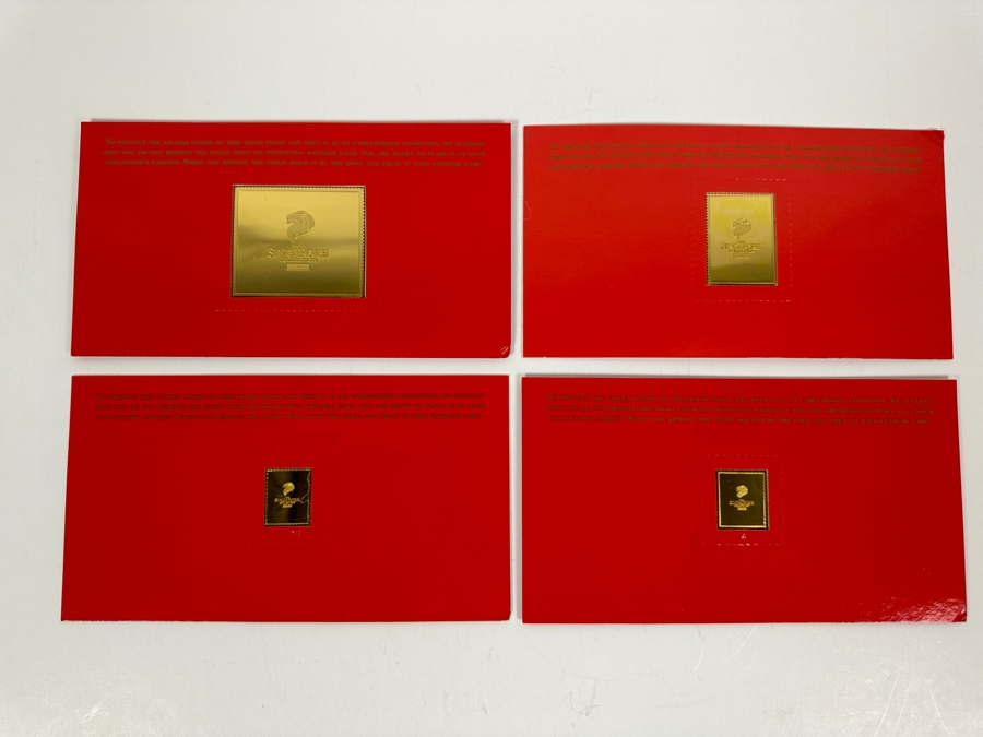 Just Added - (4) Rare 1995 Limited Edition The Singapore Collection 925 Sterling Silver Proof Ingots By The Singapore Mint And Singapore Philatelic Museum Limited To 3,800 Sets 159g [Photo 8]