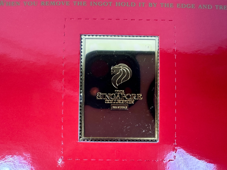 Just Added - (4) Rare 1995 Limited Edition The Singapore Collection 925 Sterling Silver Proof Ingots By The Singapore Mint And Singapore Philatelic Museum Limited To 3,800 Sets 159g [Photo 11]