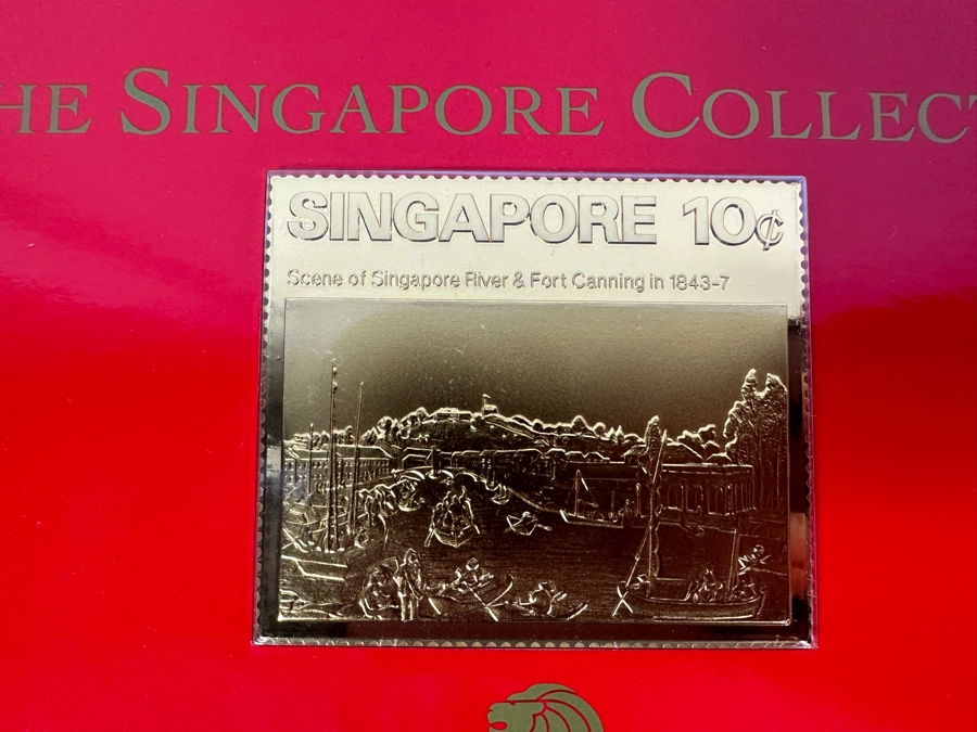 Just Added - (4) Rare 1995 Limited Edition The Singapore Collection 925 Sterling Silver Proof Ingots By The Singapore Mint And Singapore Philatelic Museum Limited To 3,800 Sets 159g [Photo 4]