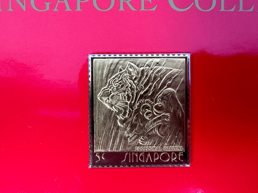 (2) Rare 1995 Limited Edition The Singapore Collection 925 Sterling Silver Proof Ingots By The Singapore Mint And Singapore Philatelic Museum Limited To 3,800 Sets 63g [Photo 3]