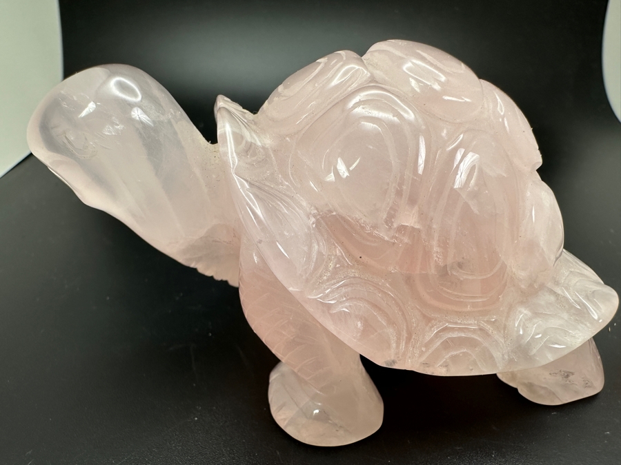 Four Carved Rose Quartz Turtle Figurines 346g [Photo 8]