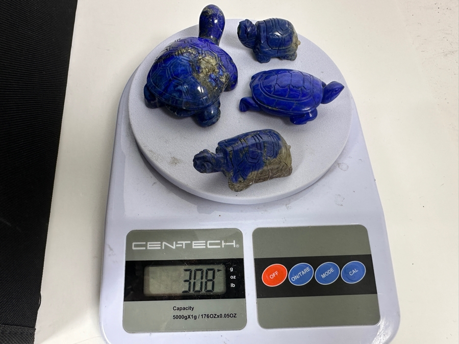 Four Carved Lapis Lazuli Turtle Figurines 308g [Photo 21]