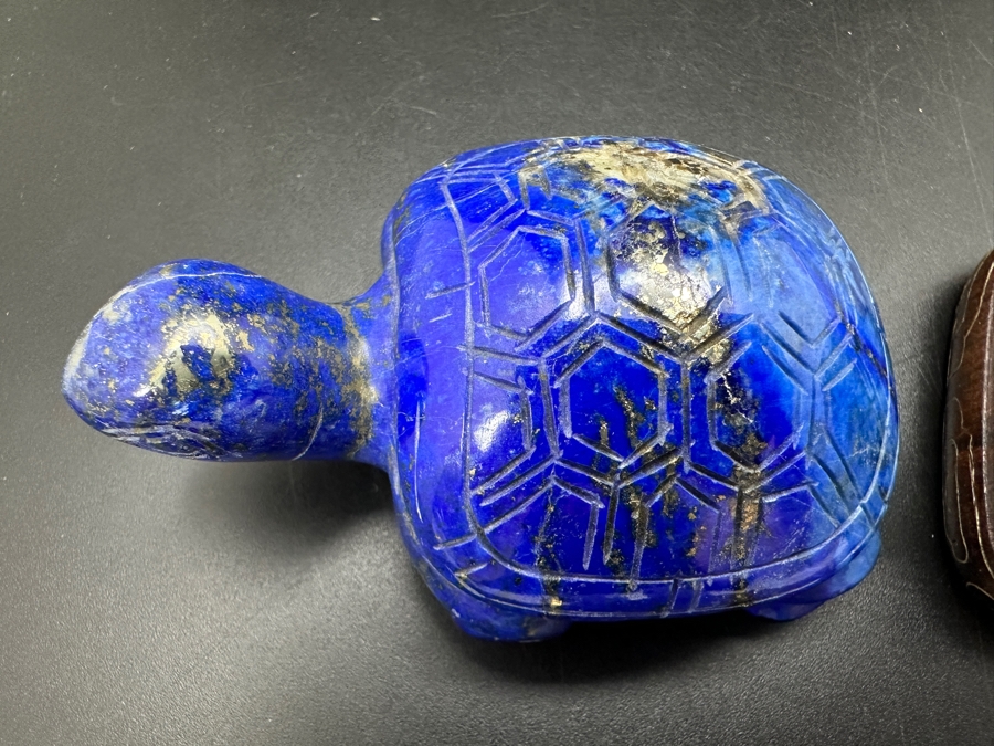 Four Carved Lapis Lazuli Turtle Figurines 308g [Photo 10]