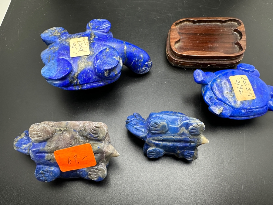 Four Carved Lapis Lazuli Turtle Figurines 308g [Photo 17]