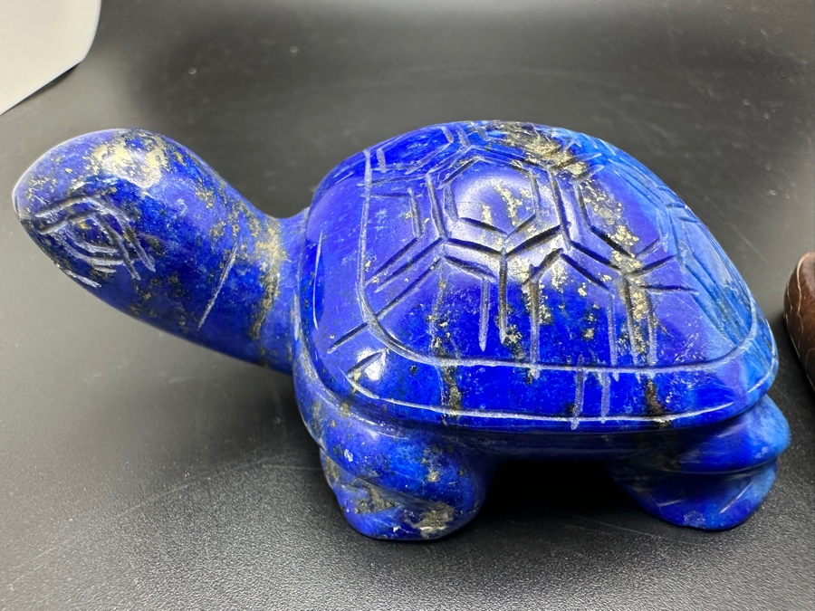 Four Carved Lapis Lazuli Turtle Figurines 308g [Photo 9]