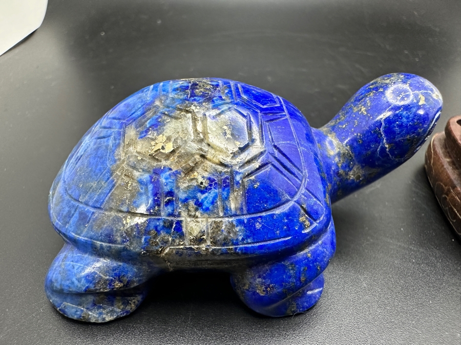Four Carved Lapis Lazuli Turtle Figurines 308g [Photo 11]