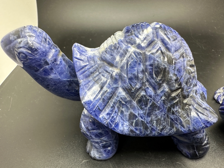 Four Carved Lapis Lazuli Turtle Figurines 621g [Photo 10]
