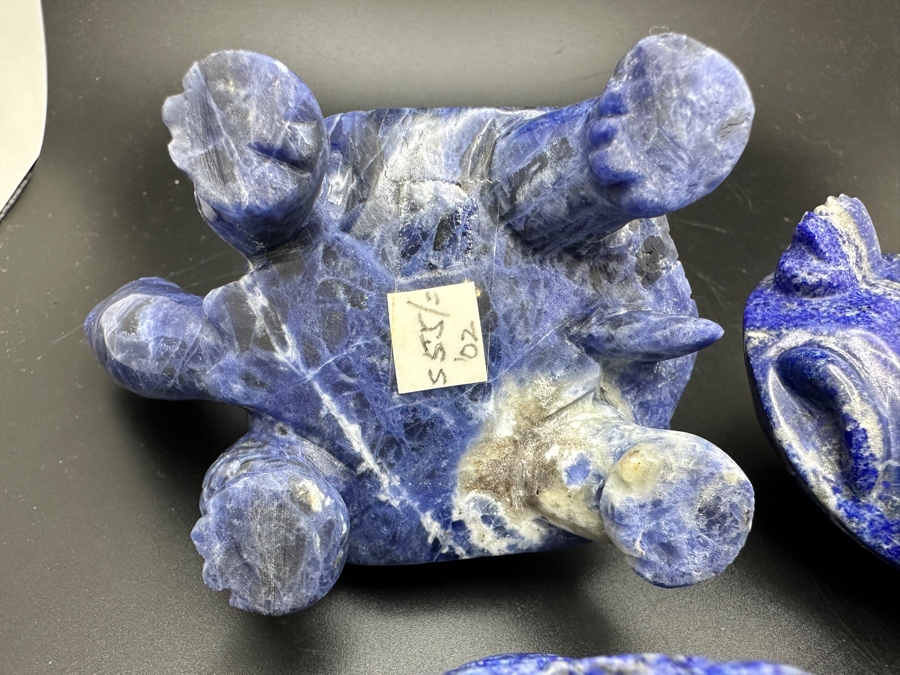 Four Carved Lapis Lazuli Turtle Figurines 621g [Photo 17]