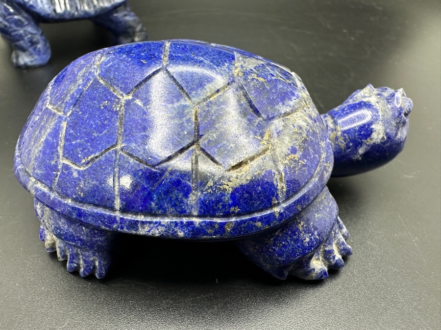 Four Carved Lapis Lazuli Turtle Figurines 621g [Photo 14]