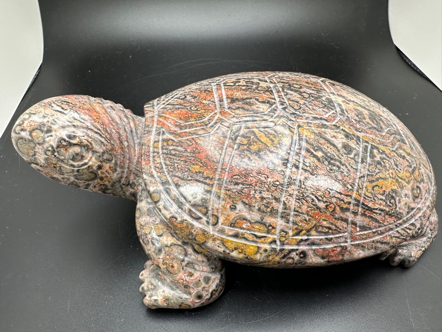 Large Carved Stone Turtle Figurine 1,124g [Photo 2]
