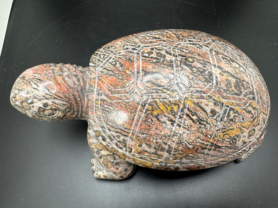 Large Carved Stone Turtle Figurine 1,124g [Photo 3]