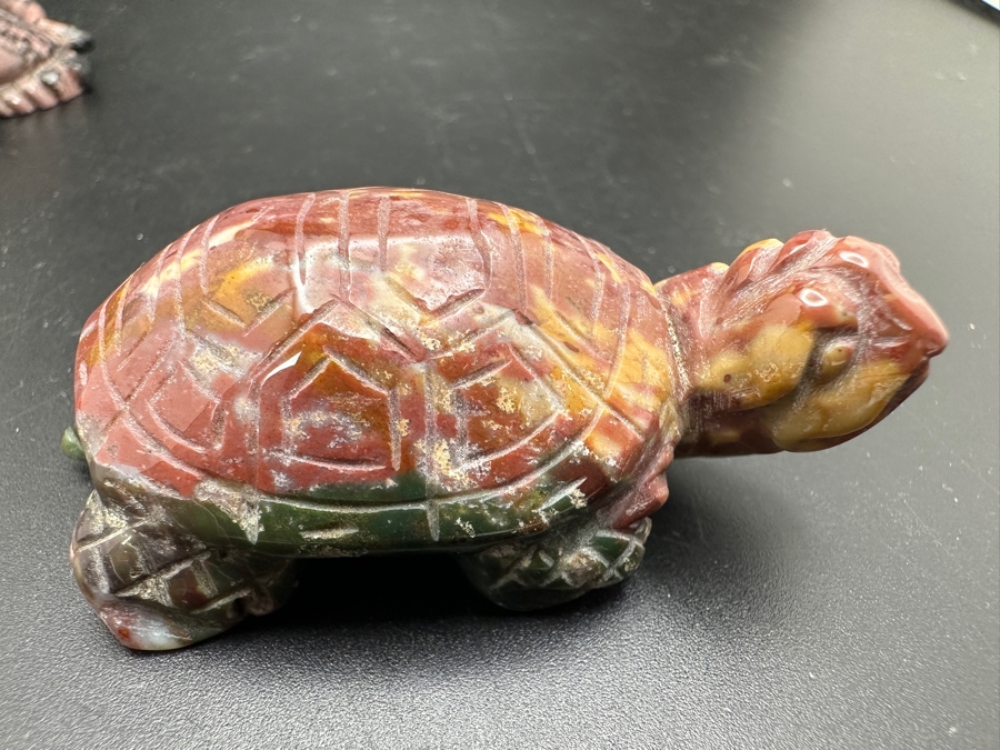 Four Carved Stone Turtle Figurines 402g [Photo 13]