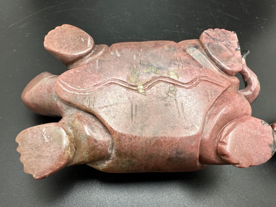 Four Carved Stone Turtle Figurines 402g [Photo 16]