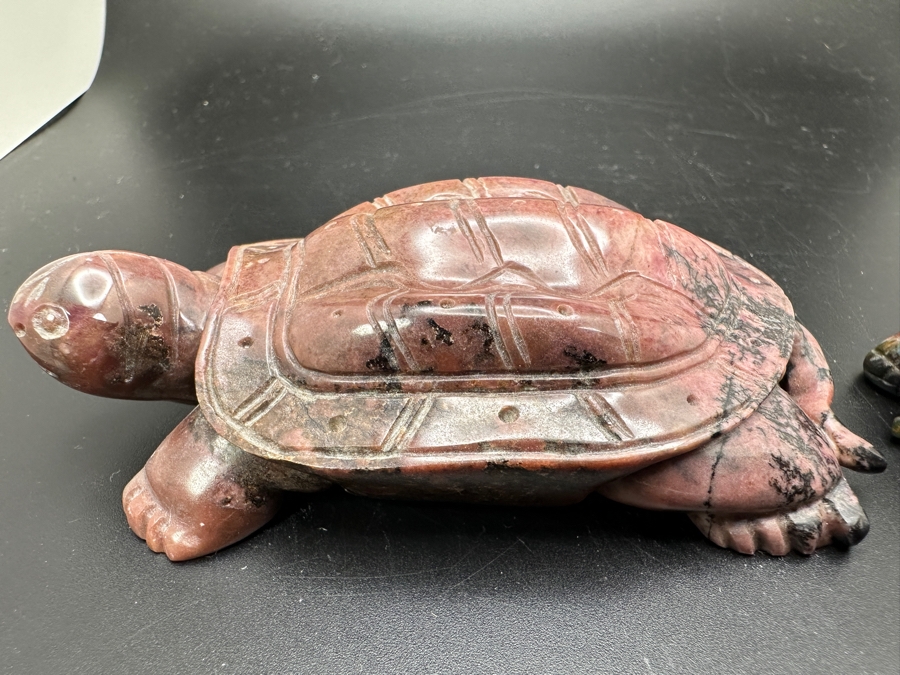 Four Carved Stone Turtle Figurines 402g [Photo 9]